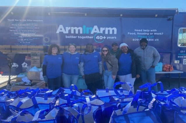 Arm In Arm team with bags prepared for bag drops